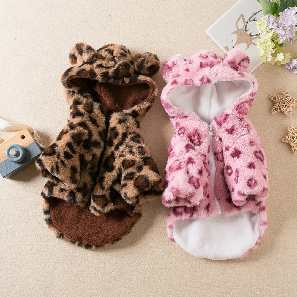 WildWarm Leopard Pet Hoodie