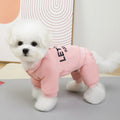 Blush Pink Cozy Hoodie Jumpsuit (Warm Winter Outfit for Small & Medium Dogs)