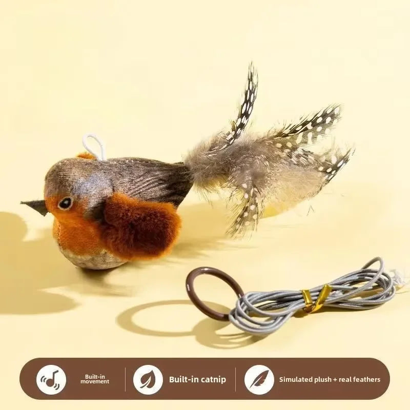 🐦🐛Chirpy Bird Interactive Cat Toy