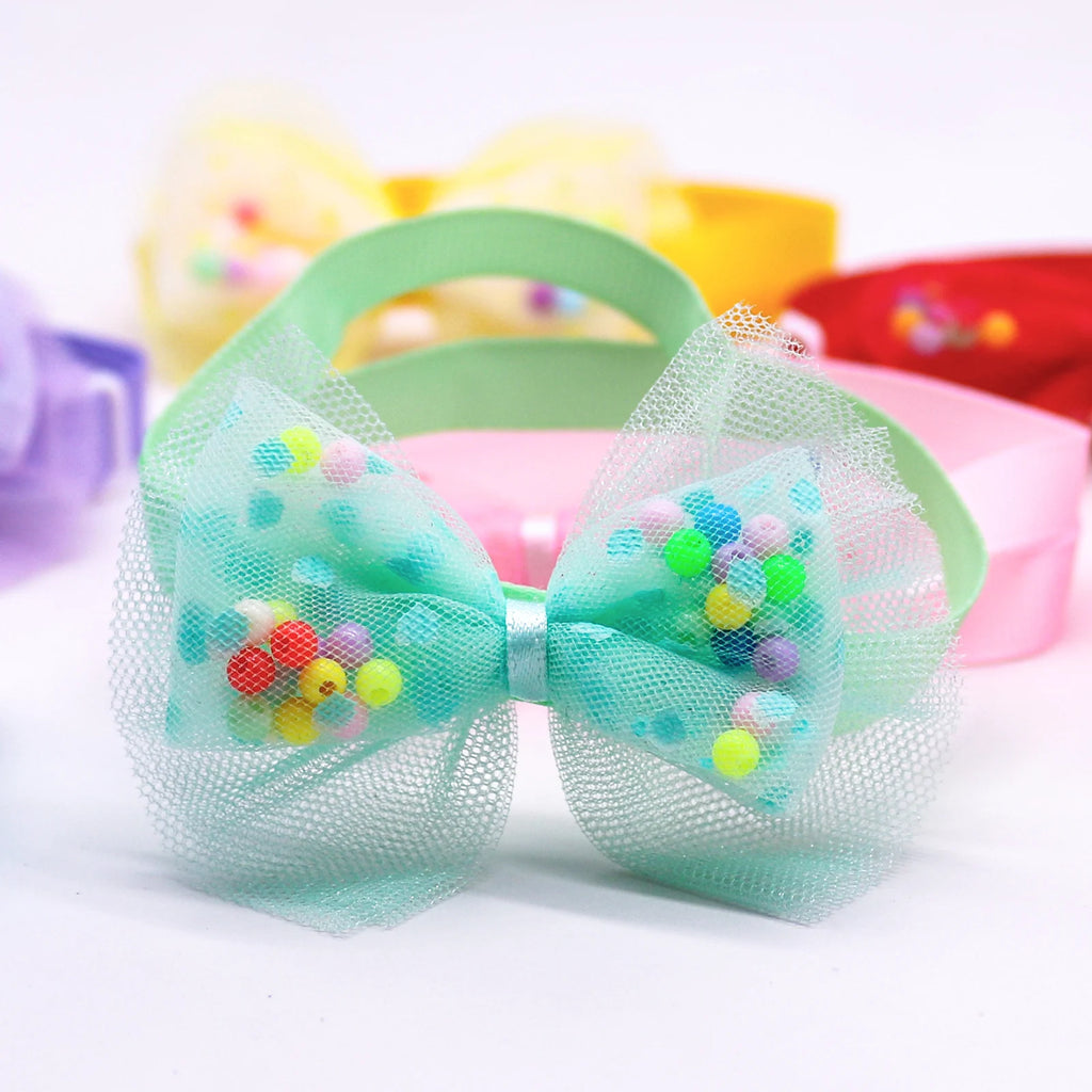 Lace Bow Collar Charms Set – 10pcs