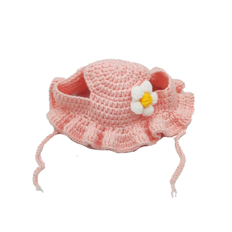 Cute Knit Cat & Dog Photo Hat (S/M)