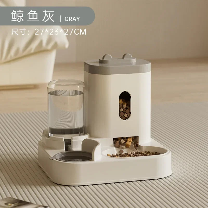 Gravity-Fed Automatic Food & Water Feeder for Cats & Dogs
