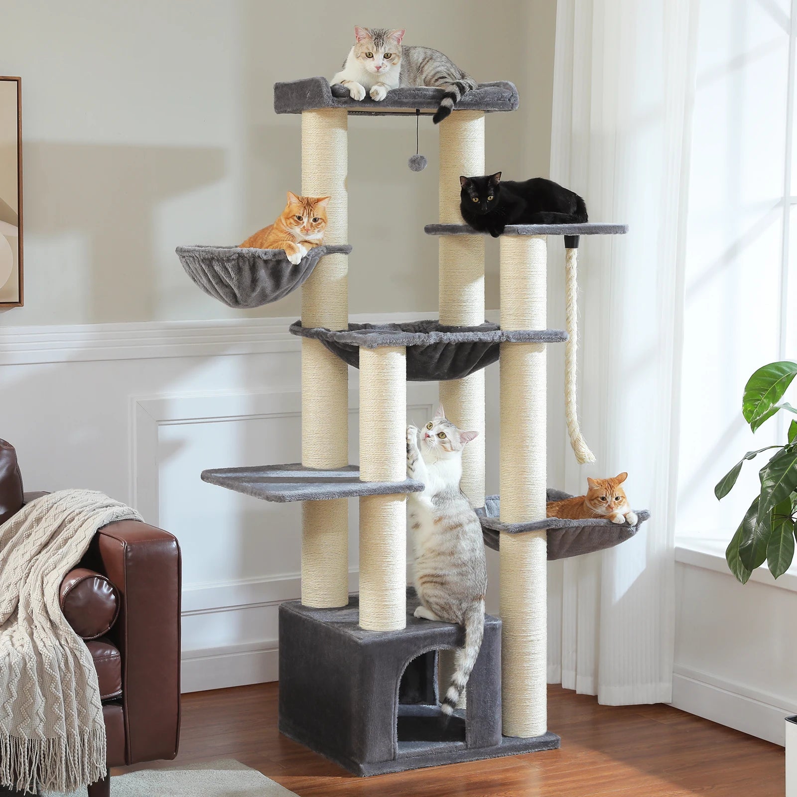 Extra-Large Climbing Tower for Big & Multi-Cat Homes
