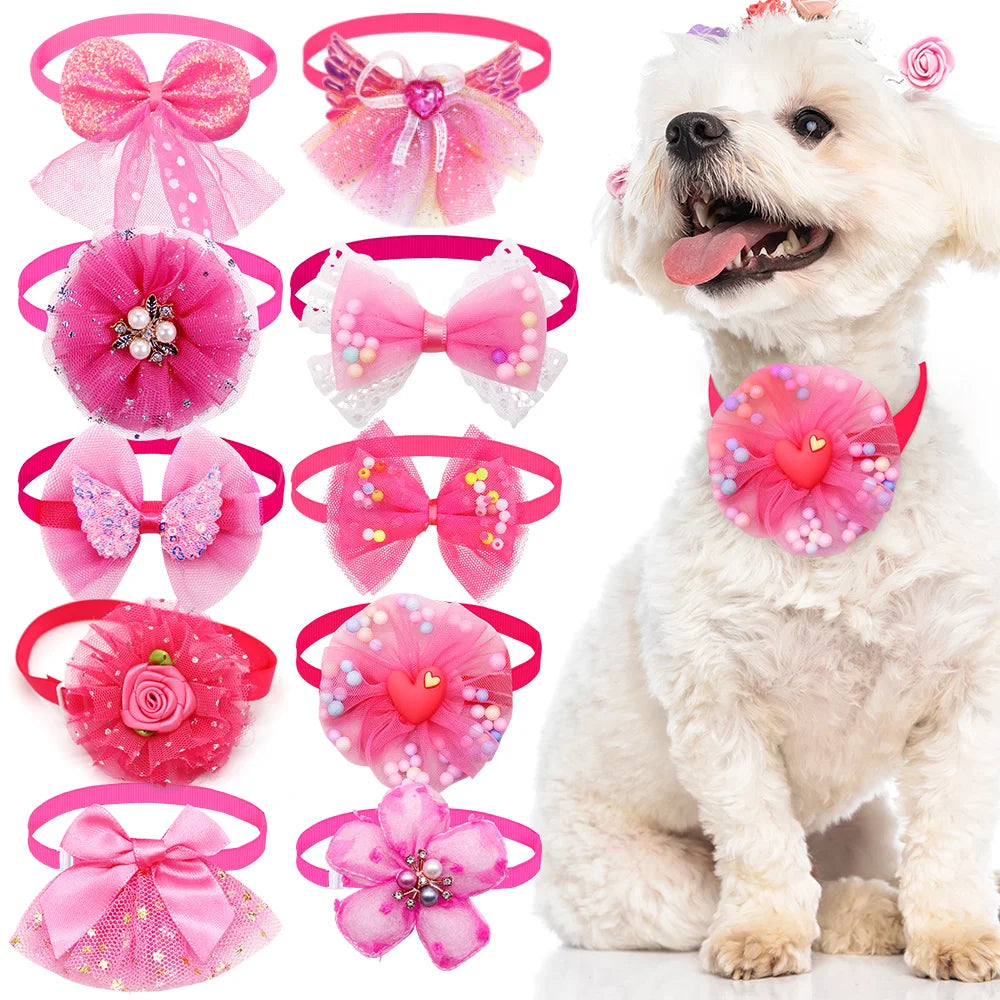 Lace Bow Collar Charms Set – 10pcs