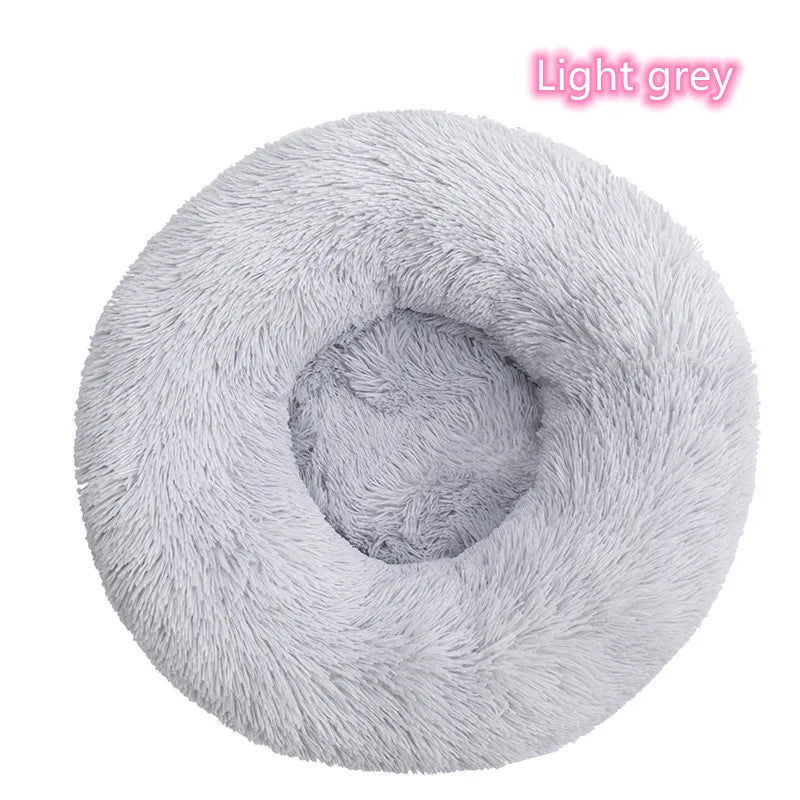 Super Soft Plush Pet Bed – Washable Calming Donut Bed for Cats & Dogs, Cozy Winter Sleeping Nest