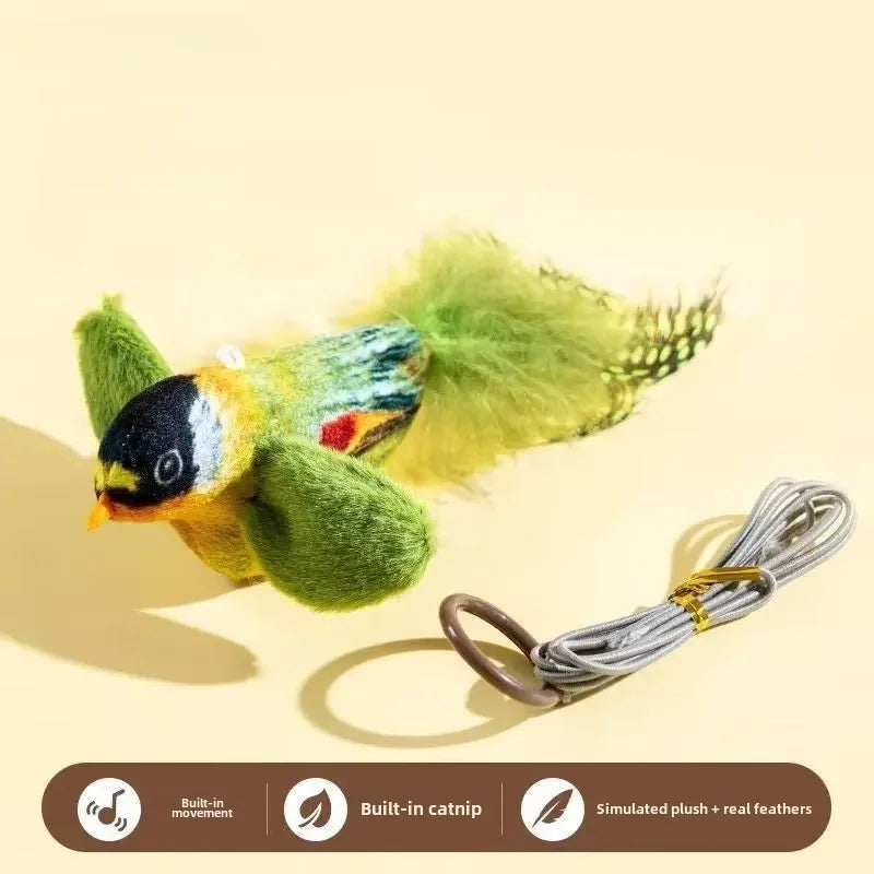 🐦🐛Chirpy Bird Interactive Cat Toy