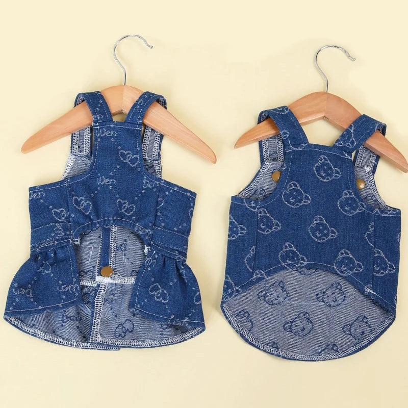 Denim Harness Dress for Small Dogs (Spring/Summer) 💙👗🐾