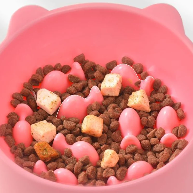Elevated Slow-Feeding Cat Bowl (Anti-Choking & Neck-Friendly)