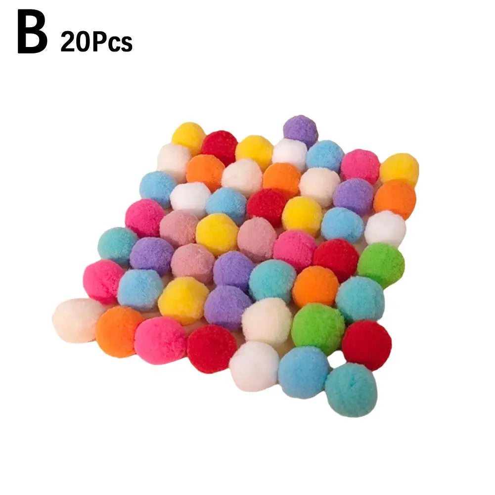 Indoor Hunting Game: Cat Ball Launcher + Pom-Poms