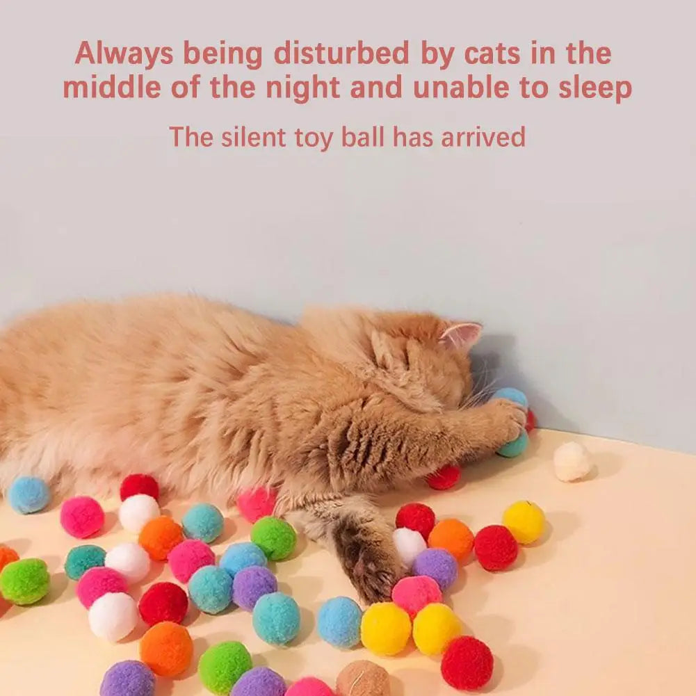 Indoor Hunting Game: Cat Ball Launcher + Pom-Poms