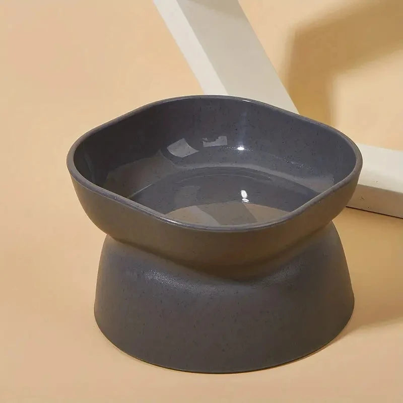 Anti-Rollover, Wide-Opening Feeding Bowl for Cats
