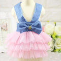 Denim & Tulle Bow Pet Dress (Spring/Summer) 🎀👗