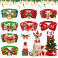 Holiday Plaid Bow Collars with Jingle Bell (5PCS)
