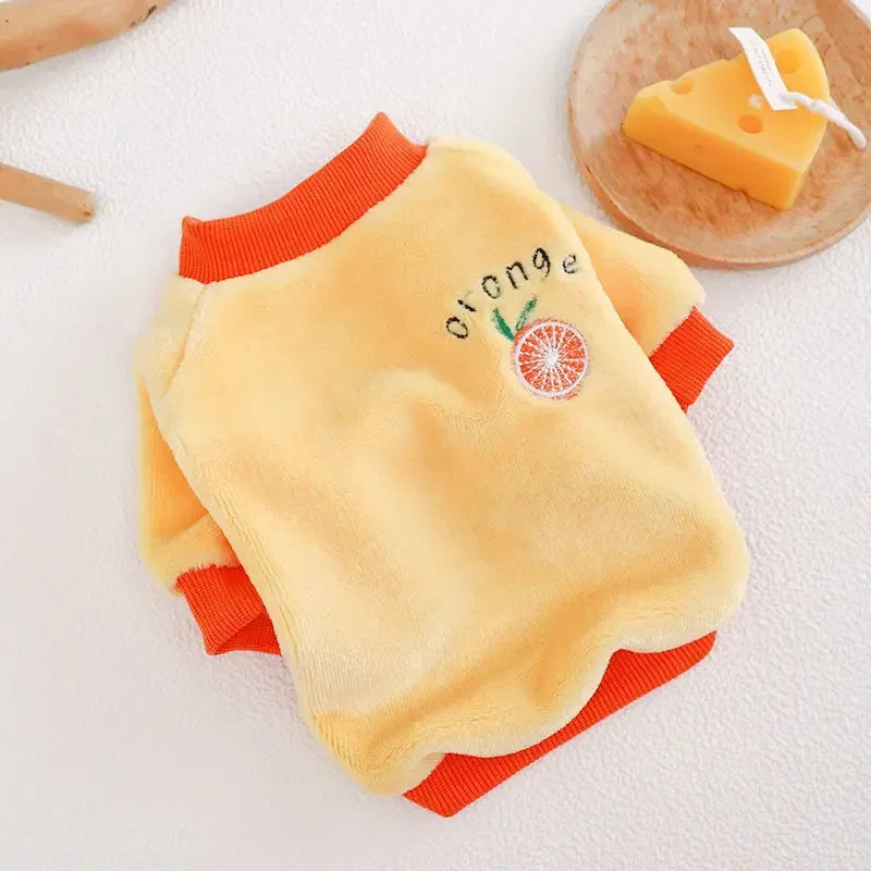 Cute Fruit Print Fleece Pet Jacket (Dog & Cat)