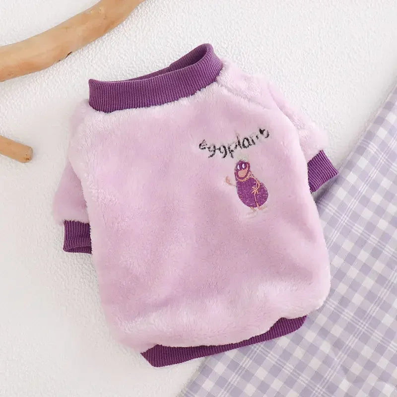 Cute Fruit Print Fleece Pet Jacket (Dog & Cat)