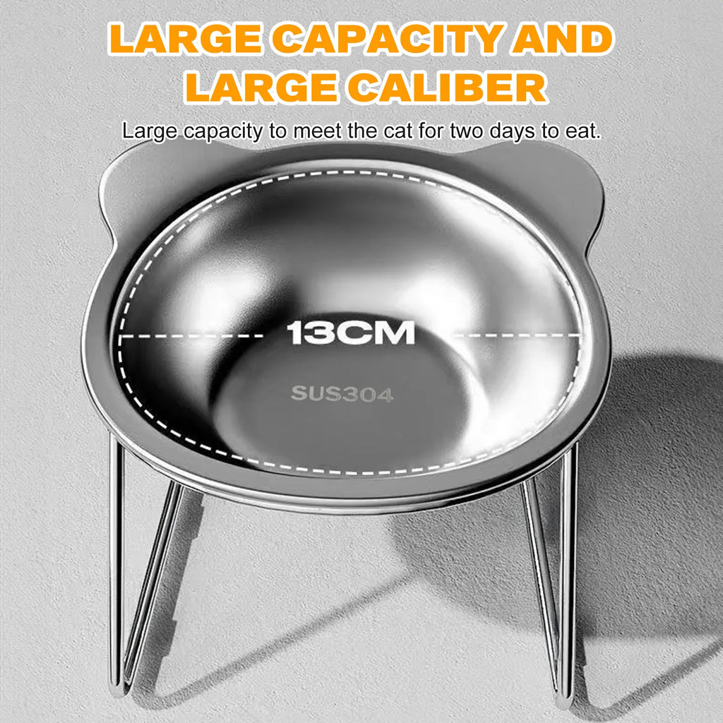 Elevated Stainless Steel Pet Bowl with Stand