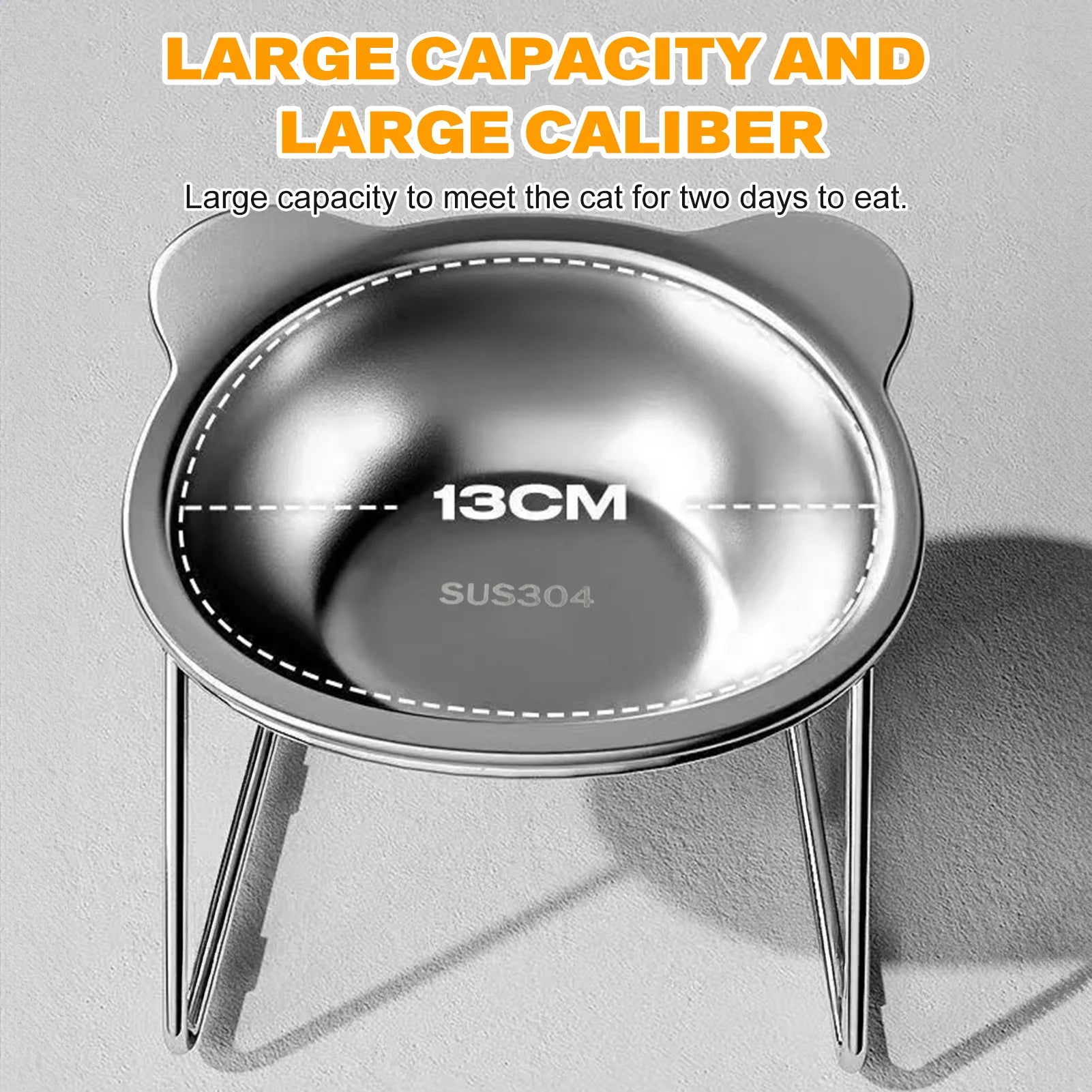 Elevated Stainless Steel Pet Bowl with Stand