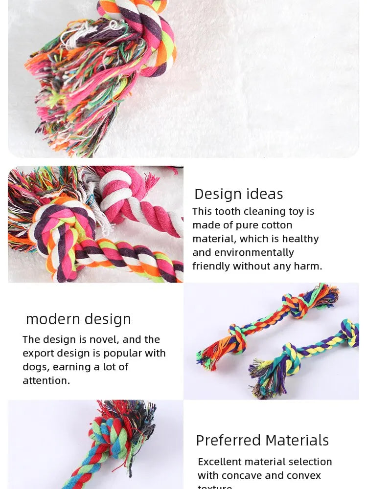 Color Knot Cotton Rope Chew