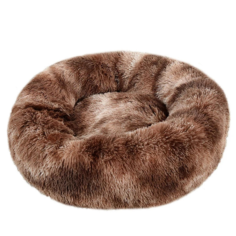 Ultra-Soft Calming Plush Pet Bed – Round, Washable Comfort Bed for Cats & Dogs