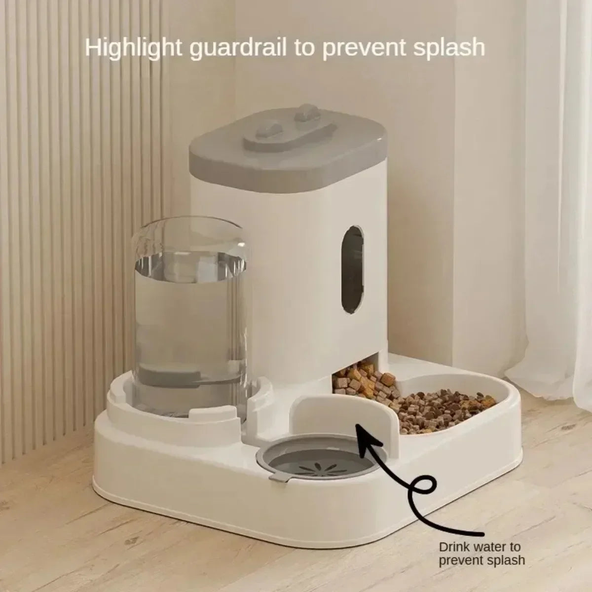 Gravity-Fed Automatic Food & Water Feeder for Cats & Dogs