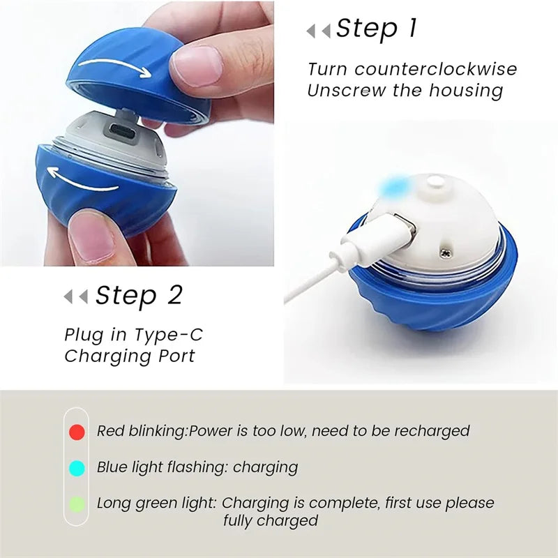 Smart Jump Ball Interactive Pet Toy (USB-C Rechargeable)