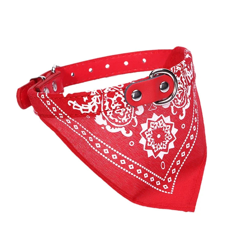 Printed Bandana Dog & Cat Collar (PU)