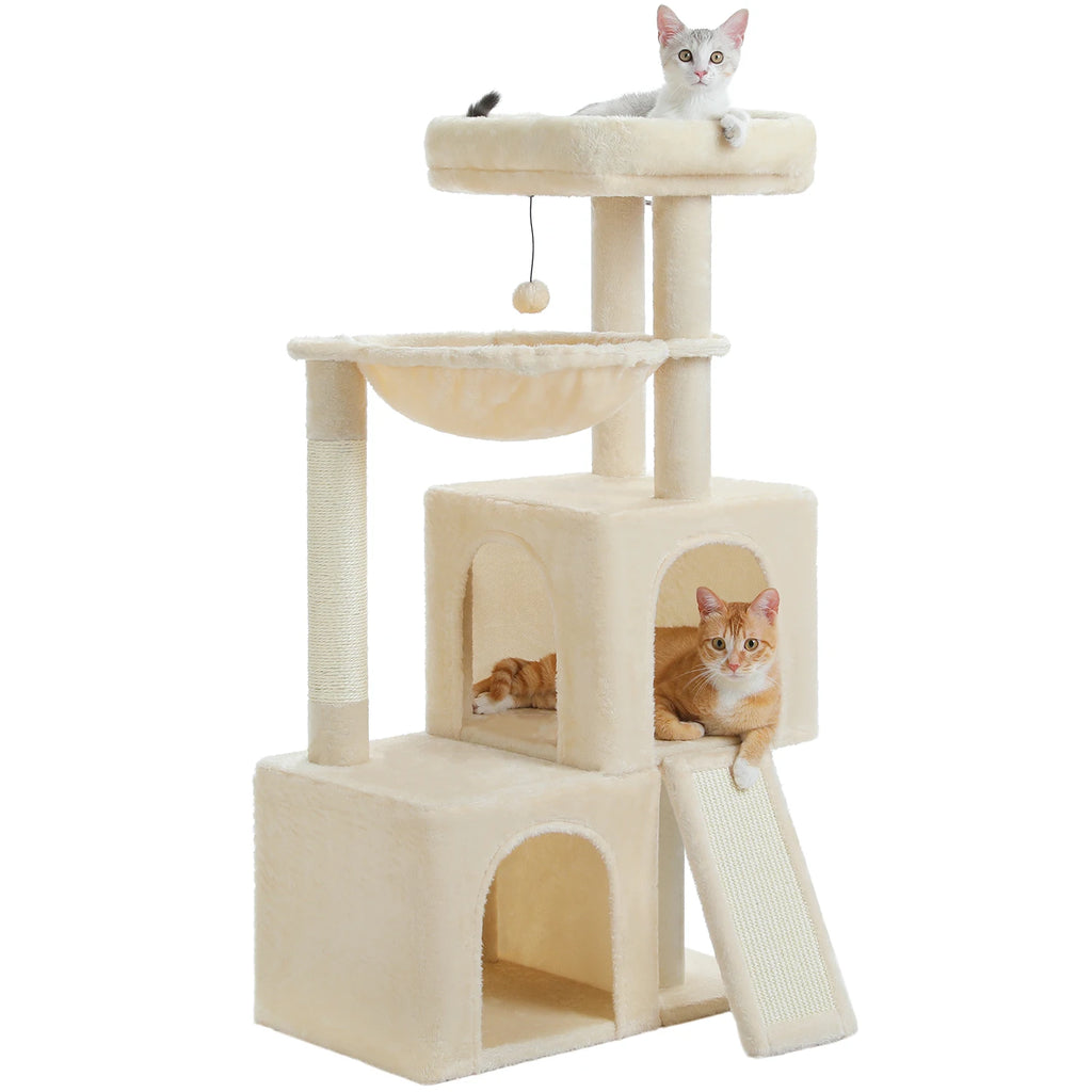 All-in-One Cozy Climbing & Resting Tower for Indoor Cats