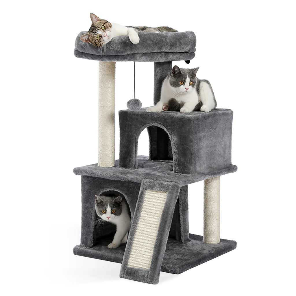 All-in-One Cozy Climbing & Resting Tower for Indoor Cats