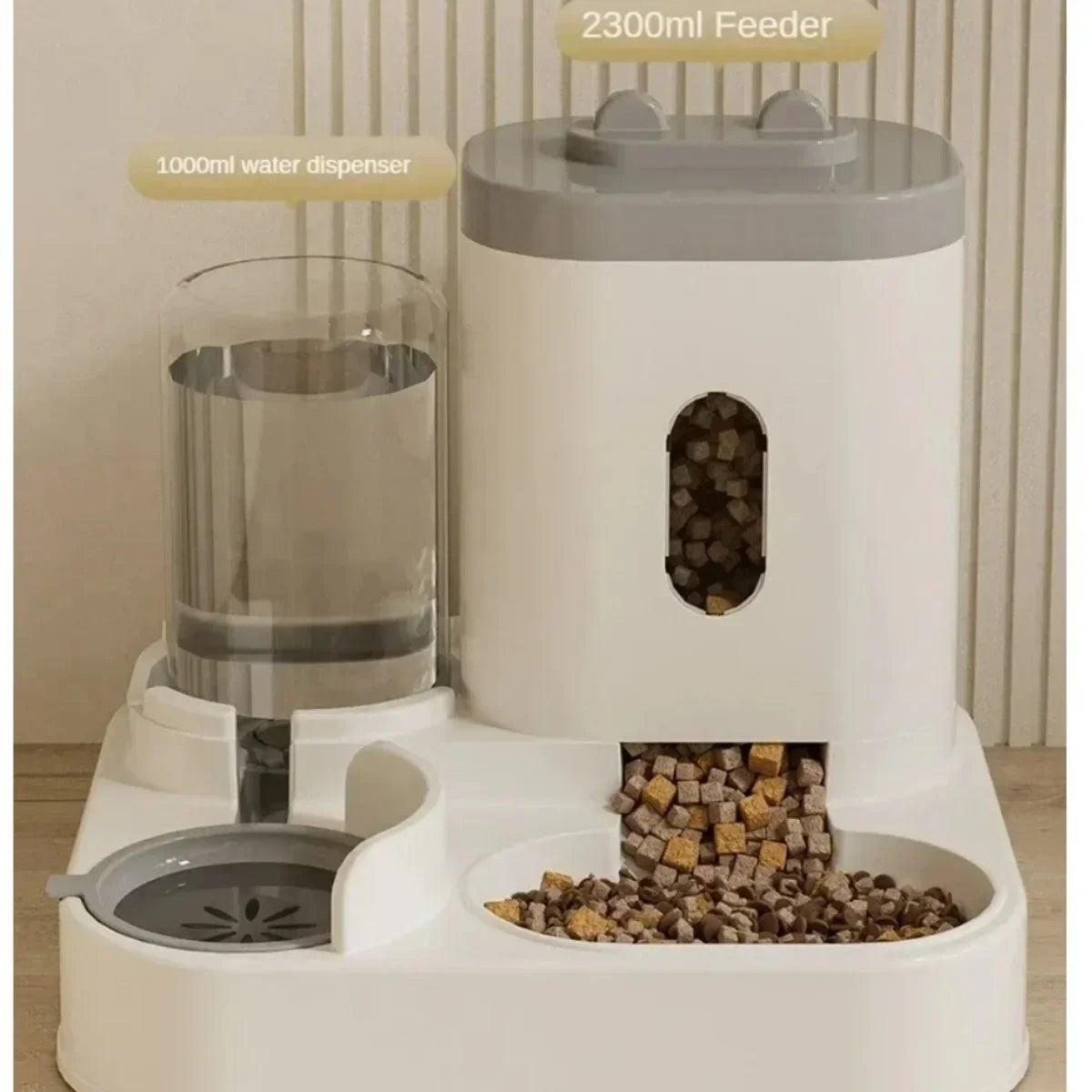 Gravity-Fed Automatic Food & Water Feeder for Cats & Dogs
