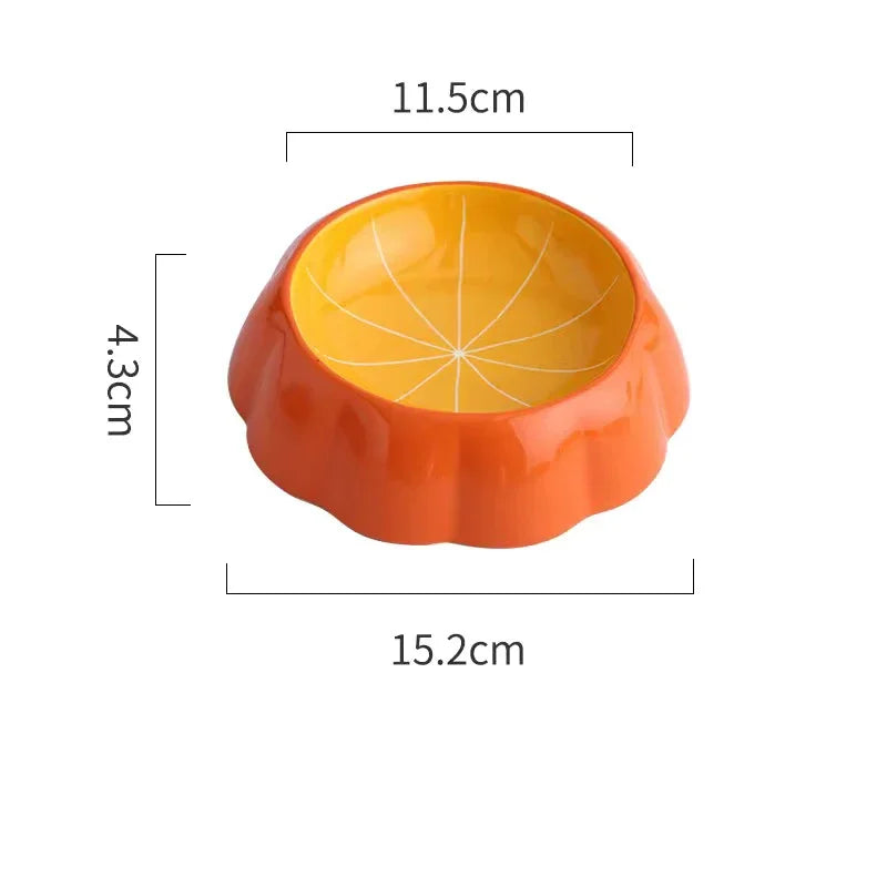 Fruit-Inspired Ceramic Cat Bowl