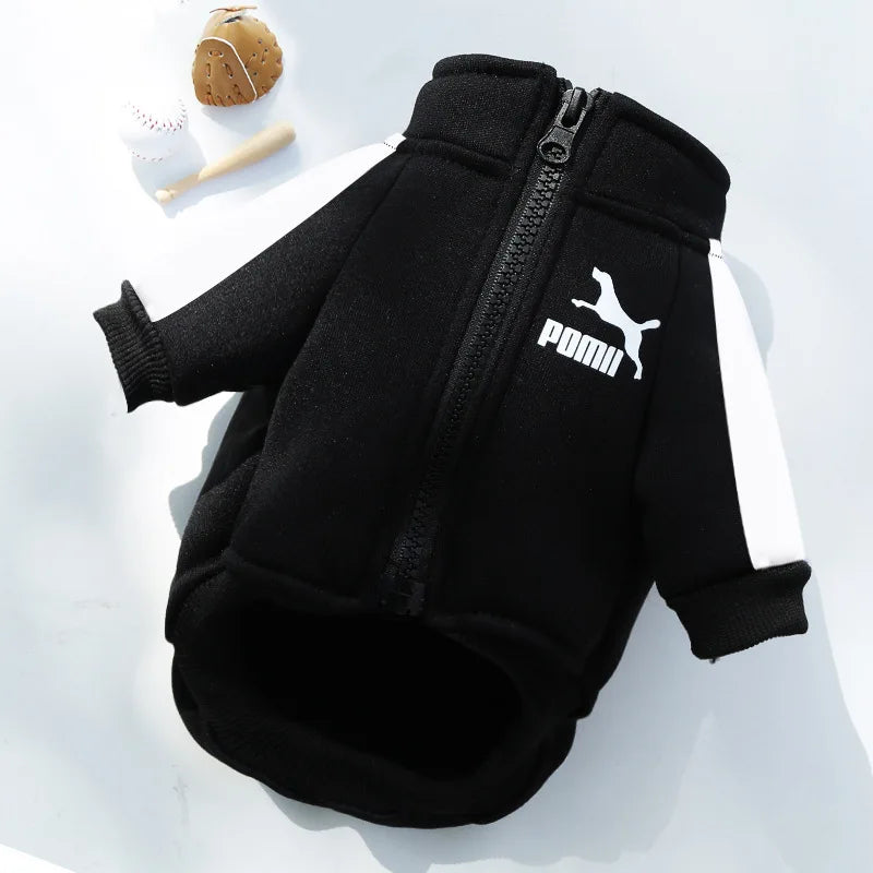 Baseball Dog Jacket – Cozy Winter Pet Clothes