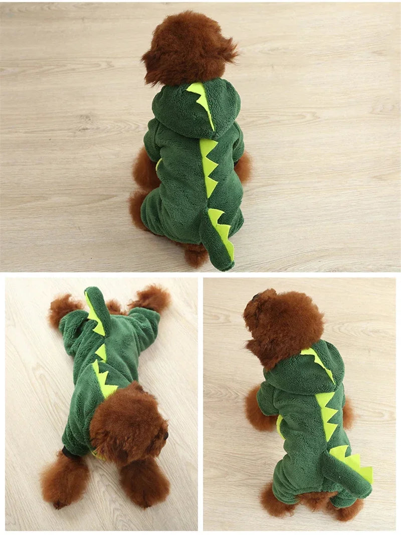 Cartoon Animal Fleece Pet Jumpsuit Pajama (Dogs & Cats)