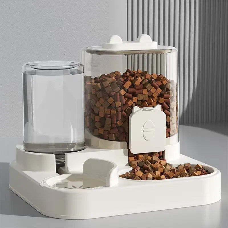 Gravity-Fed Automatic Food & Water Feeder for Cats & Dogs