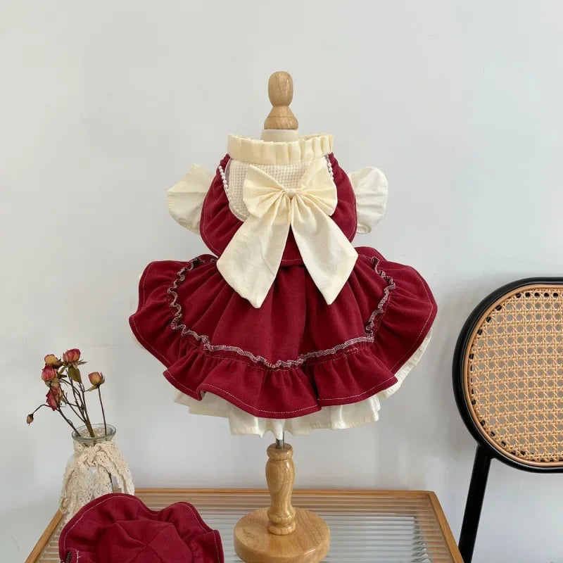 Lolita Bow Princess Dress for Cats & Small Dogs 🎀👑 (100% Cotton)