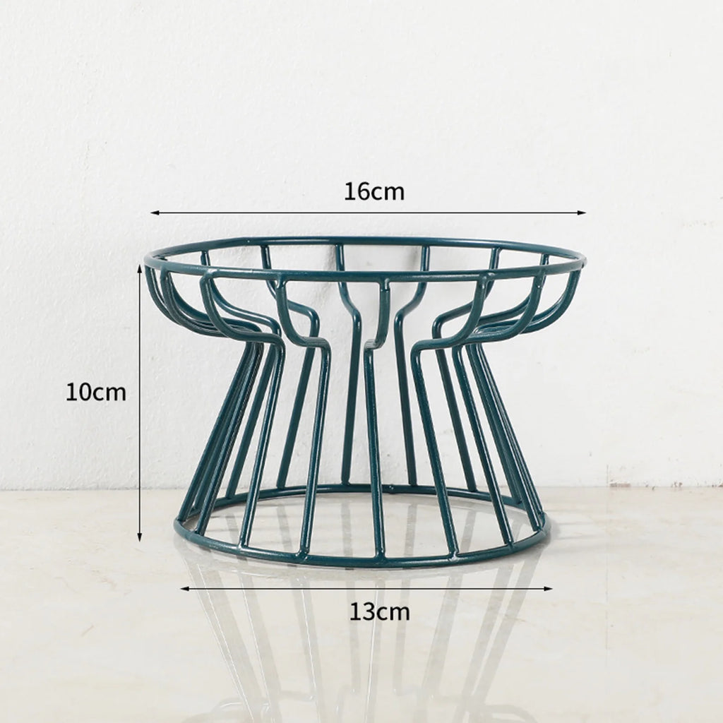 Wide Ceramic Whisker-Friendly Cat Bowl with Iron Stand