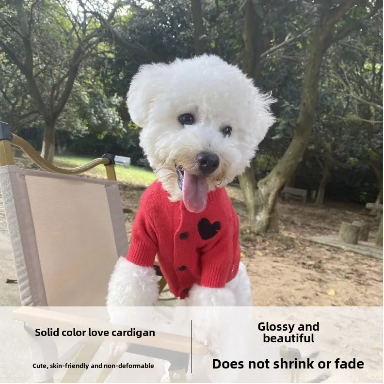 Love Heart Dog Hoodie Sweater ❤️🐶