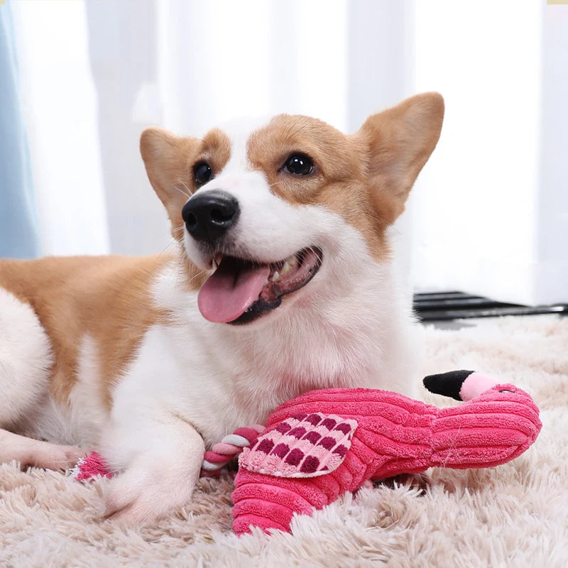 Flamingo Plush Squeaky Toy