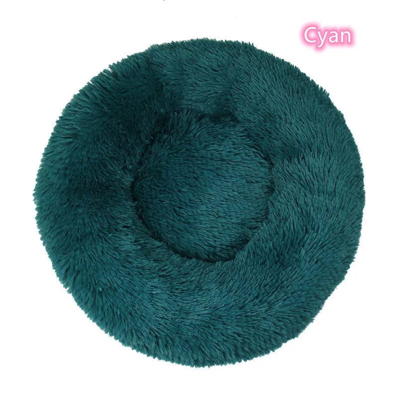 Super Soft Plush Pet Bed – Washable Calming Donut Bed for Cats & Dogs, Cozy Winter Sleeping Nest