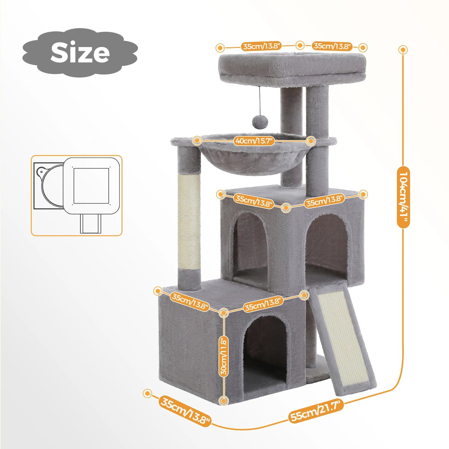 All-in-One Cozy Climbing & Resting Tower for Indoor Cats