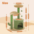 Flower Cat Tree Tower (84cm) – Condo, Sisal Scratching Posts, Plush Perches & Hanging Balls