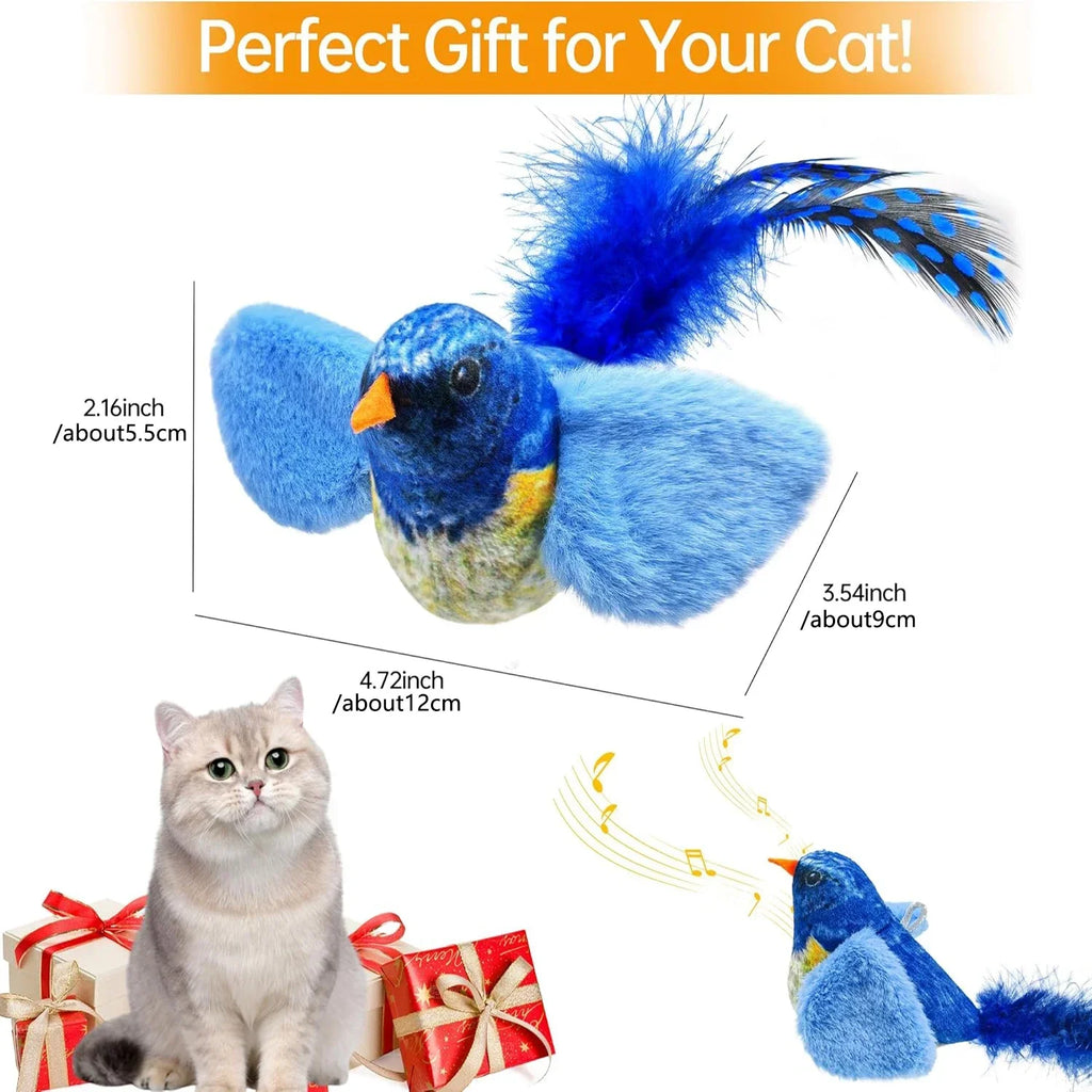 Chirpy Bird Interactive Cat Toy (Touch-Activated)