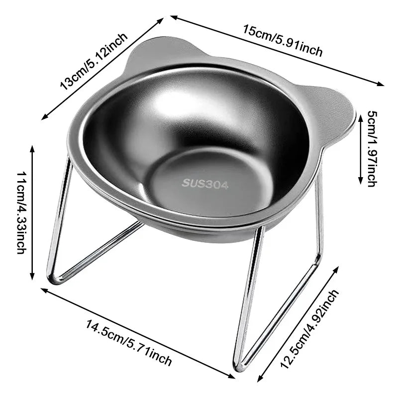 Elevated Stainless Steel Pet Bowl with Stand
