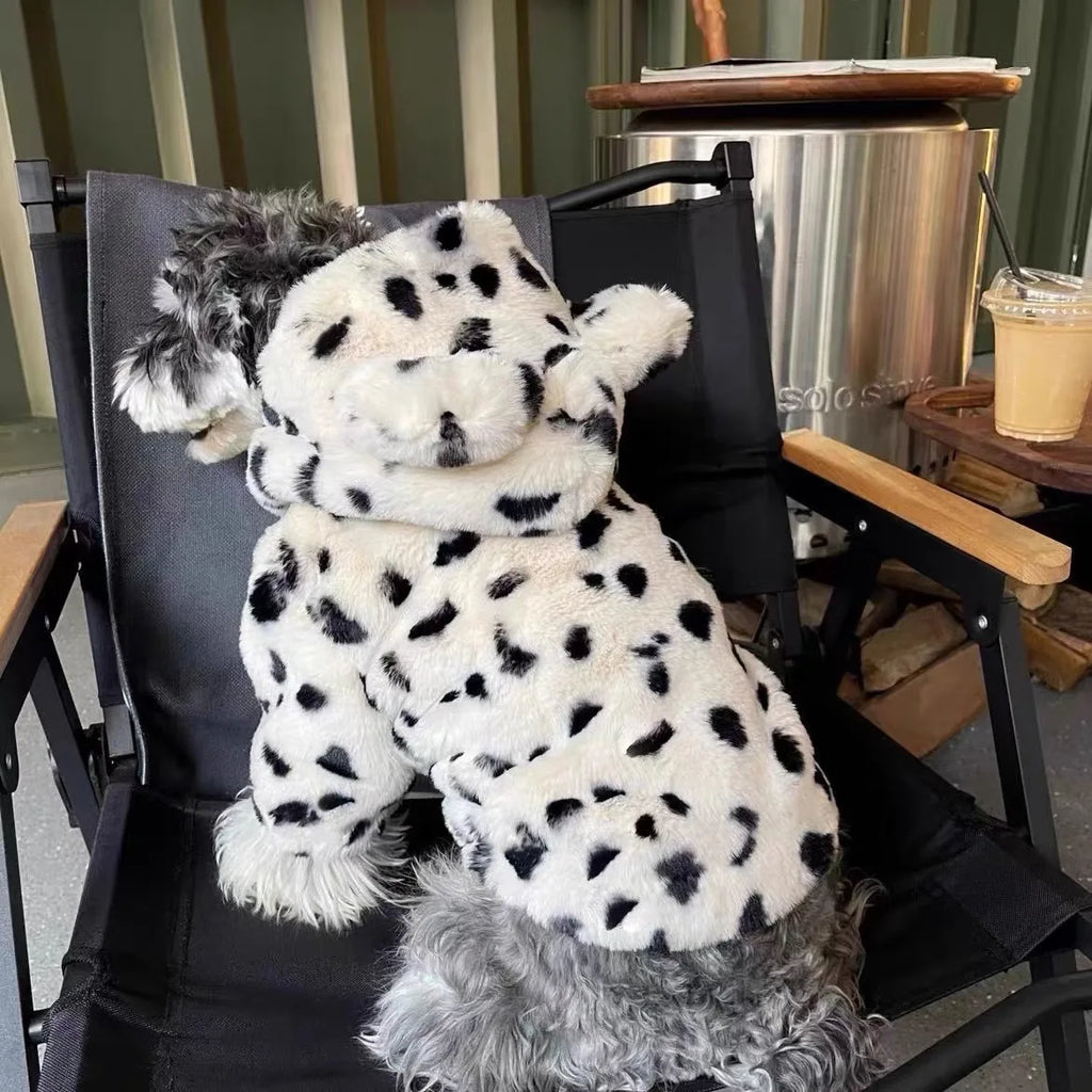 Luxe Plush Fur Dog Coat – Cozy Winter Warmth for Small & Medium Dogs