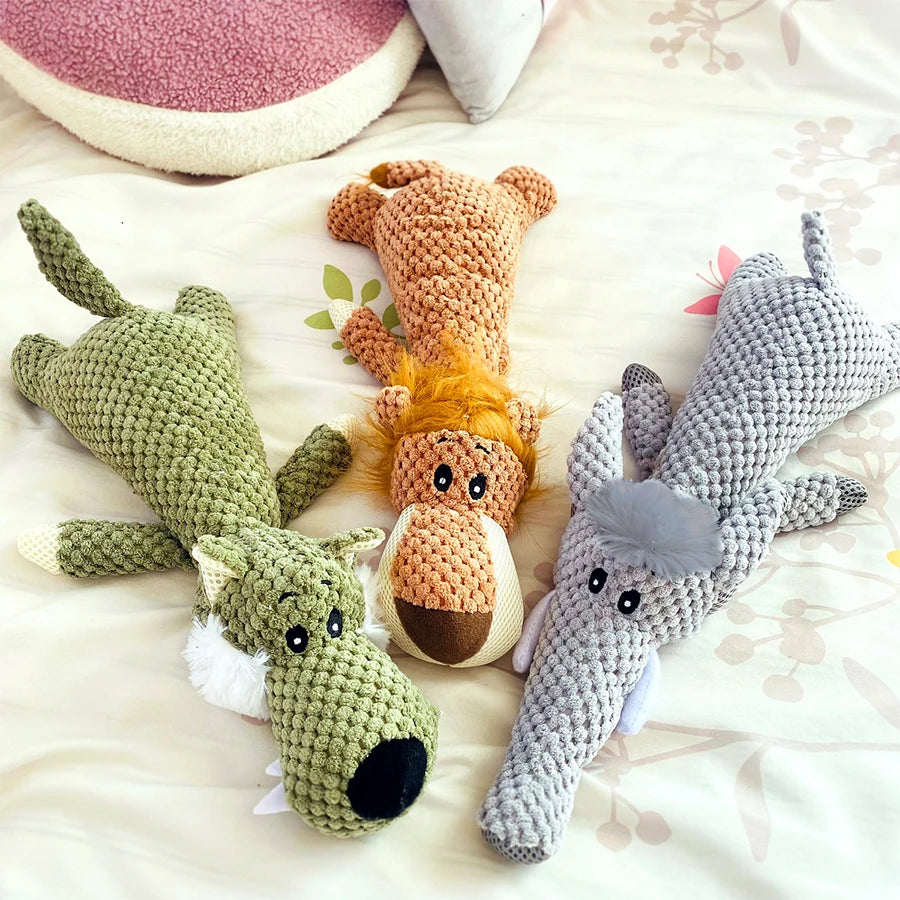 🐘Wild Pals Squeaky Plush Dog Toy