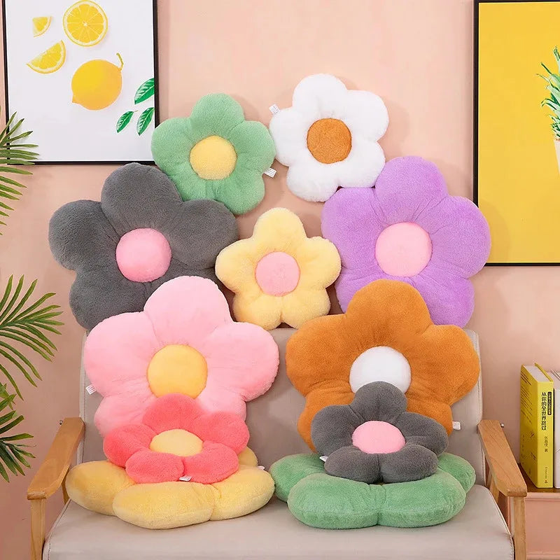 Flower Plush Pet Bed Mat – Soft Washable Cushion for Cats & Small Dogs, Cute Room Decor (30cm)