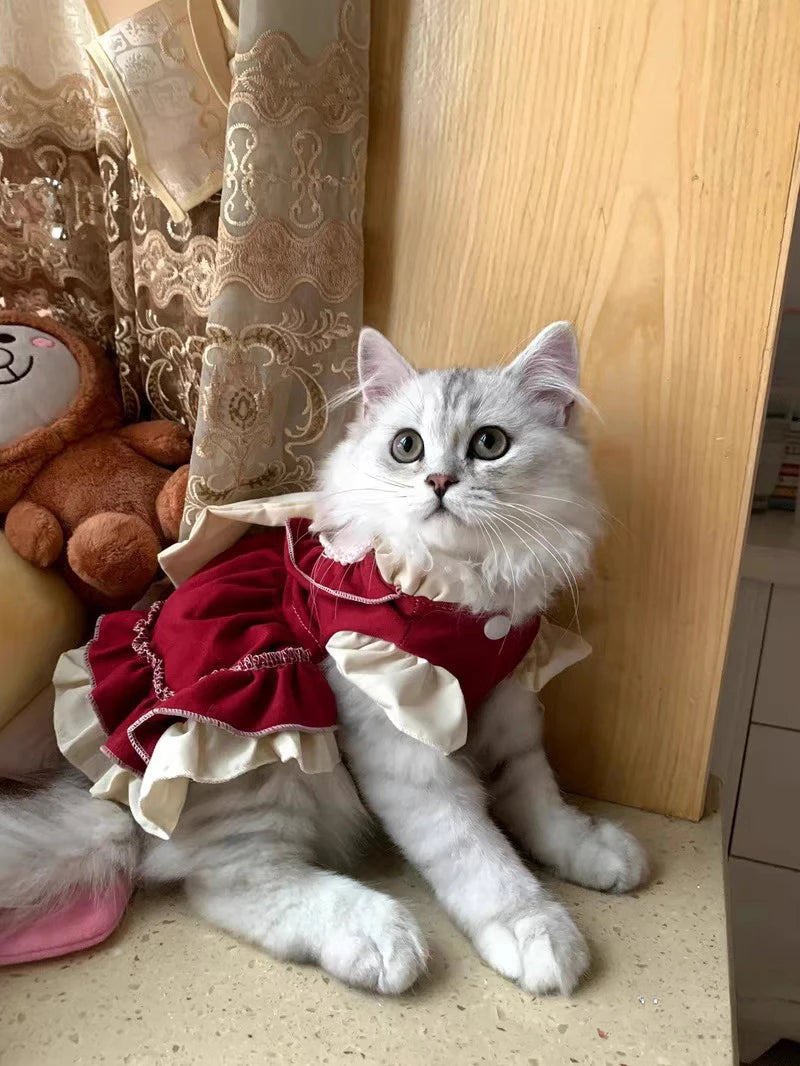 Lolita Bow Princess Dress for Cats & Small Dogs 🎀👑 (100% Cotton)
