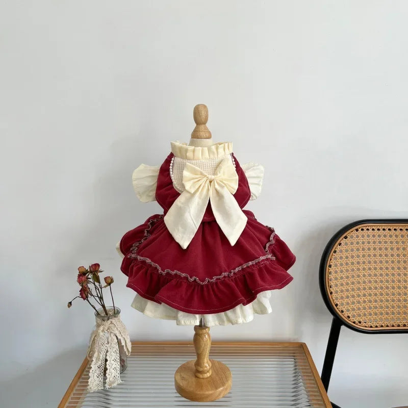 Lolita Bow Princess Dress for Cats & Small Dogs 🎀👑 (100% Cotton)