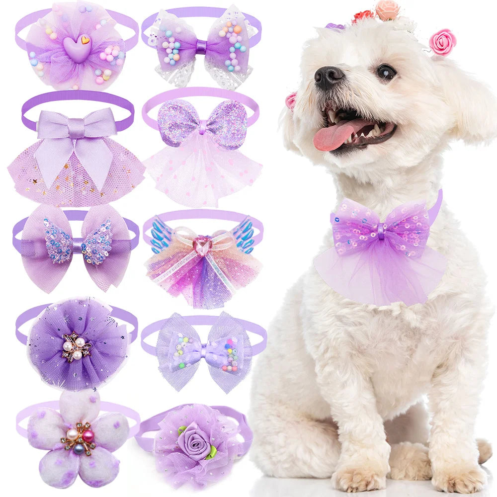 Lace Bow Collar Charms Set – 10pcs