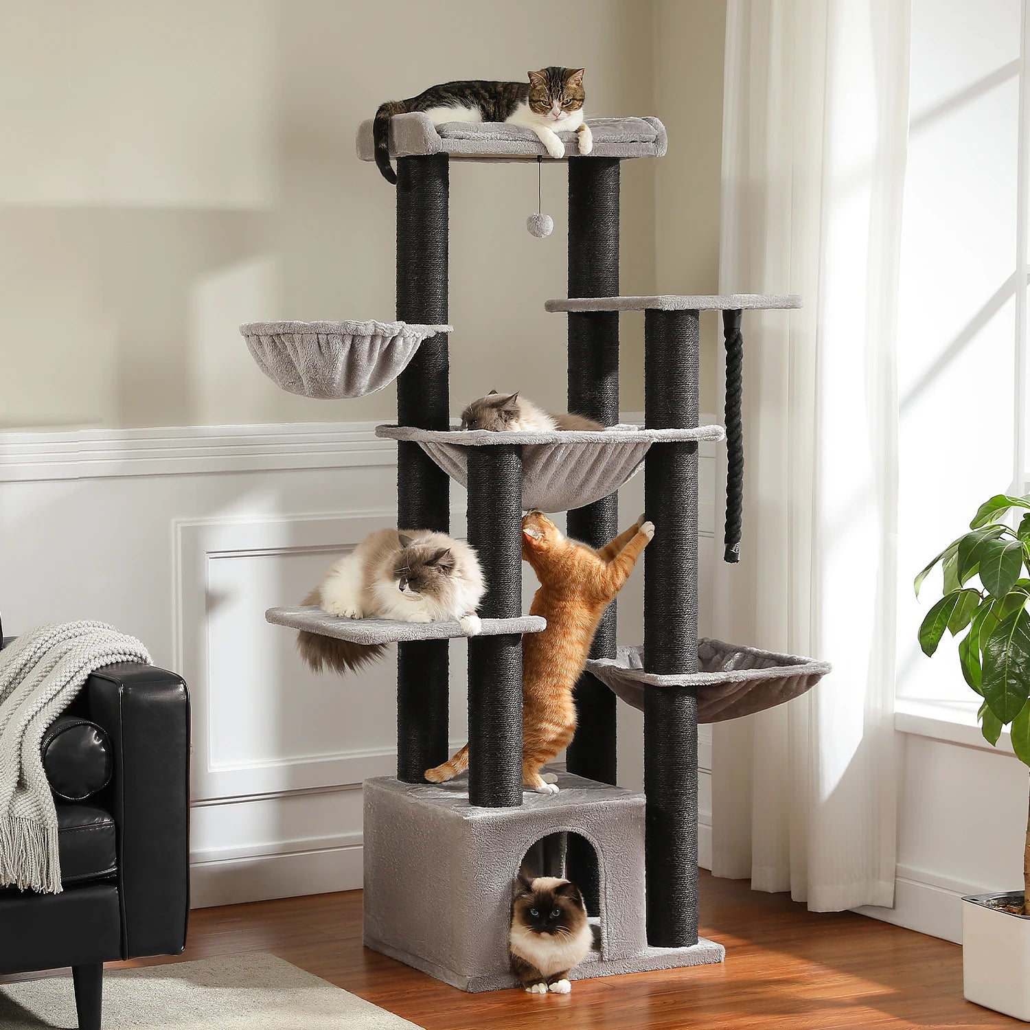 Extra-Large Climbing Tower for Big & Multi-Cat Homes