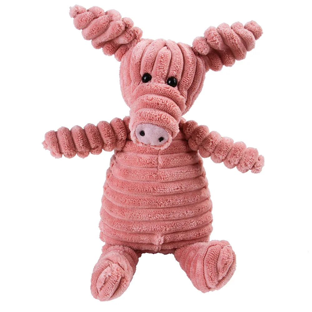 🐷 Crunchy Pals Corduroy Squeaky Dog Toy